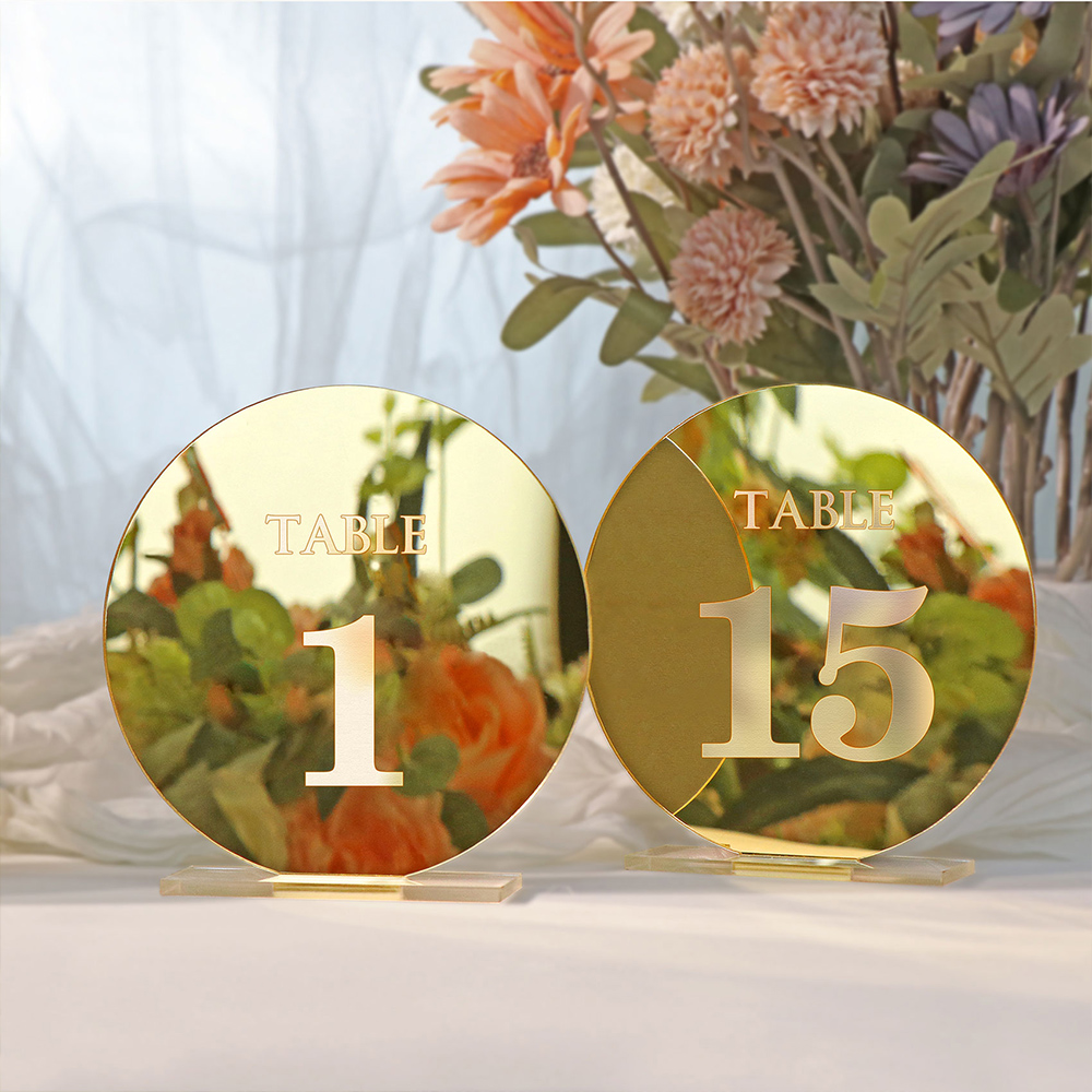 Akrilik düğün masa numarası iş - Table Number Gold incelemesi ve fiyatı